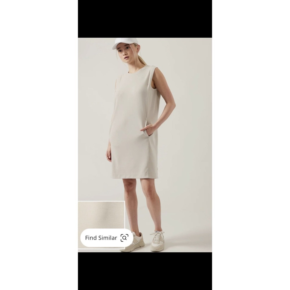 Athleta Seasoft Tank Dress Abalone Grey Sz Large